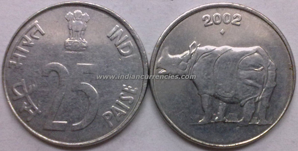 25 Paise of 2002 - Mumbai Mint - Diamond