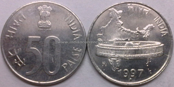 50 Paise of 1997 - Mumbai Mint - Diamond