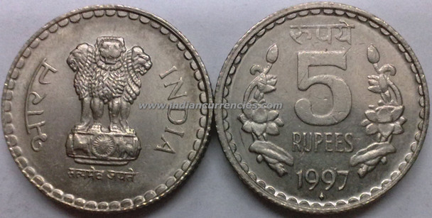 5 Rupees of 1997 - Mumbai Mint - Diamond