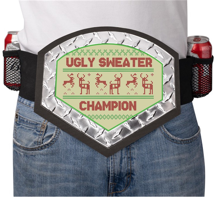 Ugly Christmas Sweater Contest Trophy | Ugly Christmas Sweater Prizes | Ugly Christmas Sweater Trophy Party Belt | Ugly Sweater Award | Christmas Sweater Party | Ugly Christmas Sweater Party