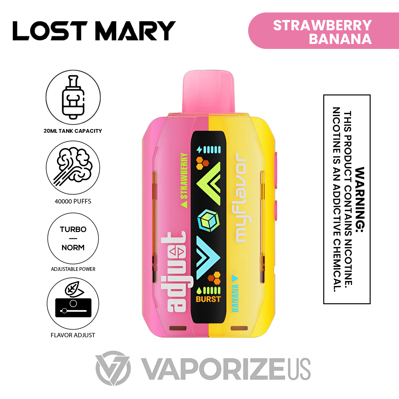 Lost Mary Adjust MyFlavor 40K 20ml Vape 5 Pack | VAPORIZEUS