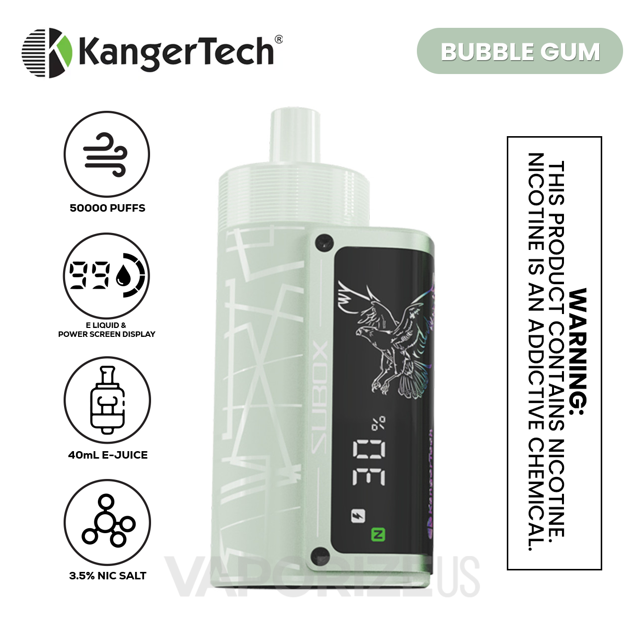 Kangertech Subox 50k  10-Pack, 40ml Disposable Vape Pods
