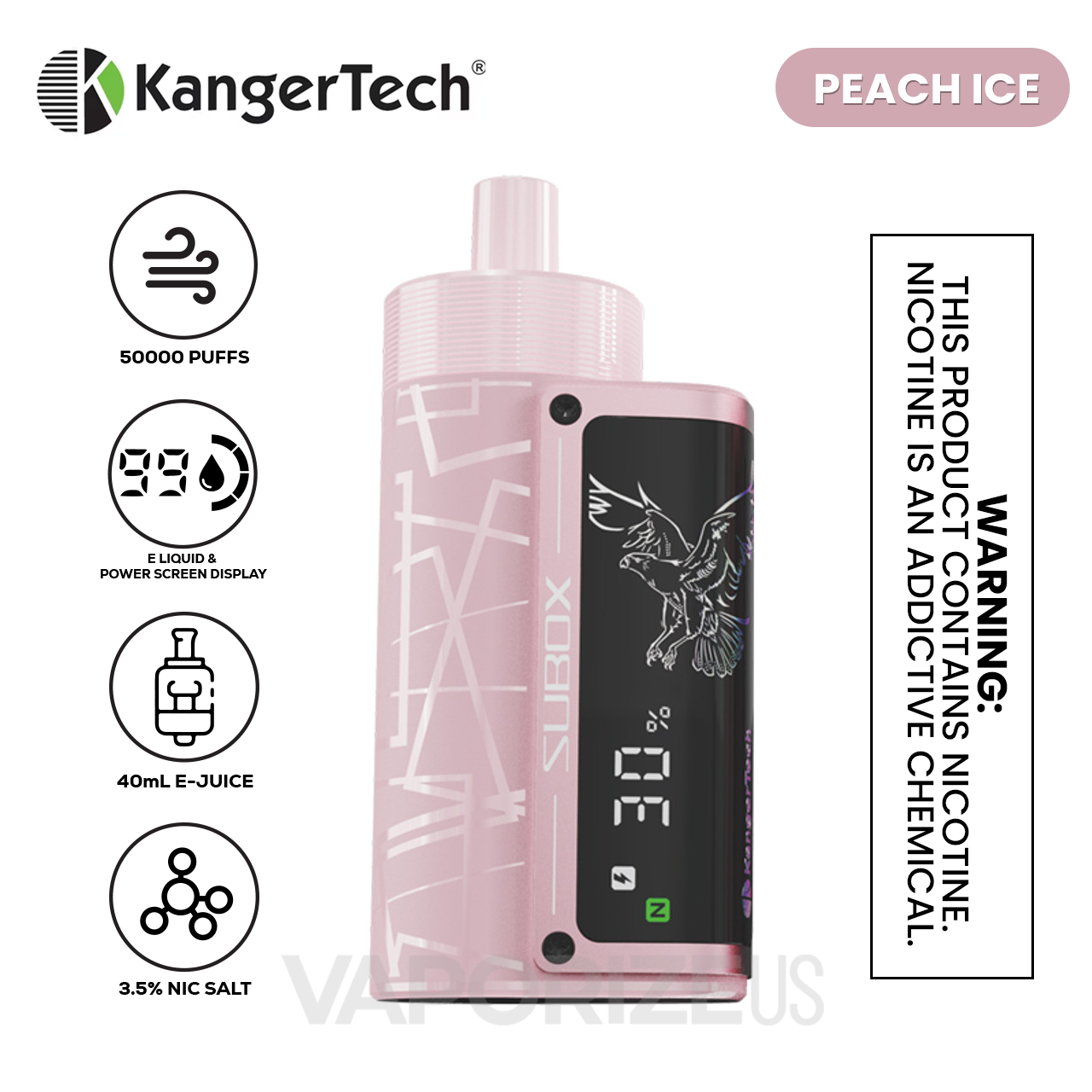 Kangertech Subox 50k  10-Pack, 40ml Disposable Vape Pods