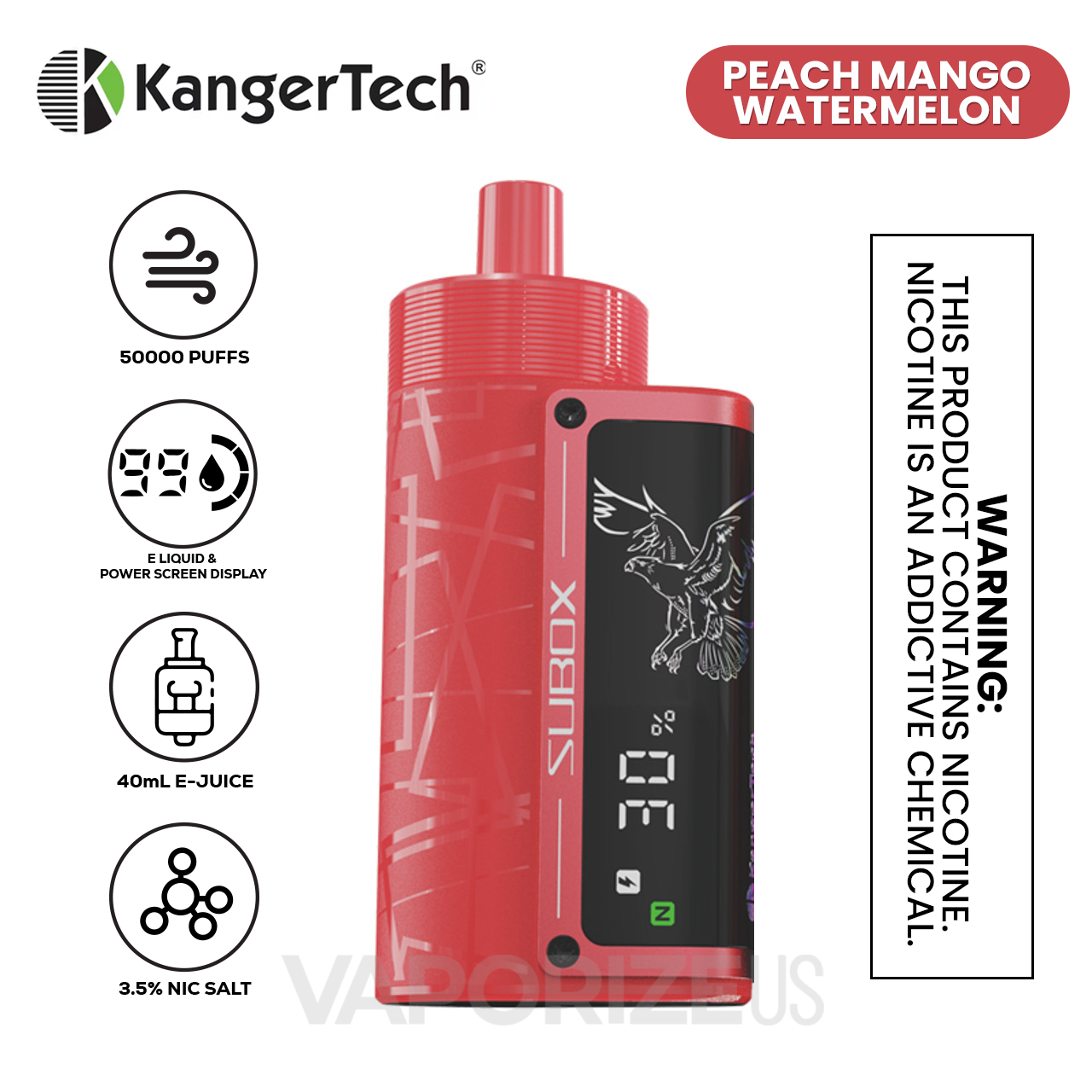 jerome vap Buy Best KANGER subox 50000 puffs 5% nicotine vape in Dubai main image 0