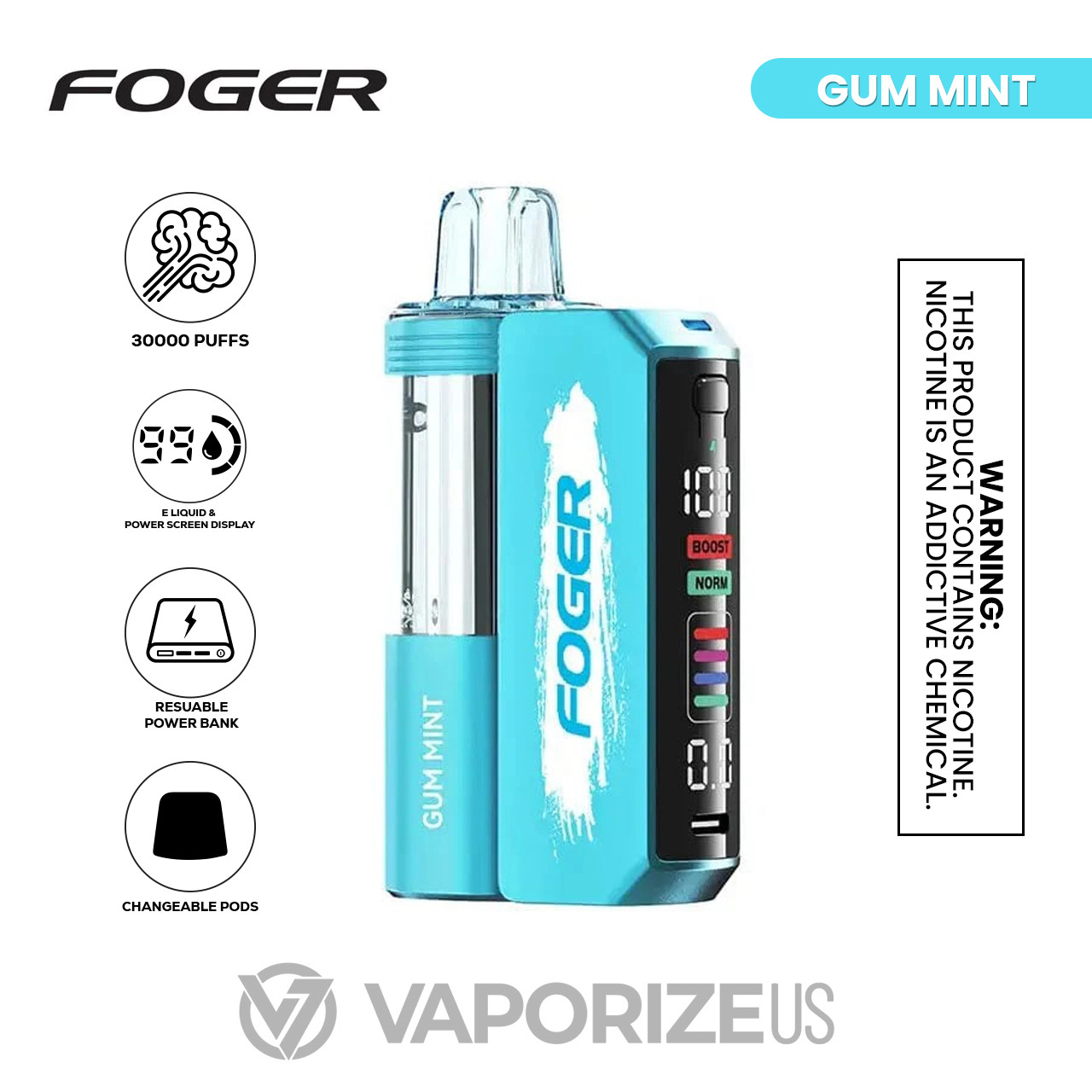 FOGER Switch Pro 30000 Puffs Vape | 50MG | 19ML FOGER Switch Pro 30000 Puffs Vape | 50MG | 19ML
