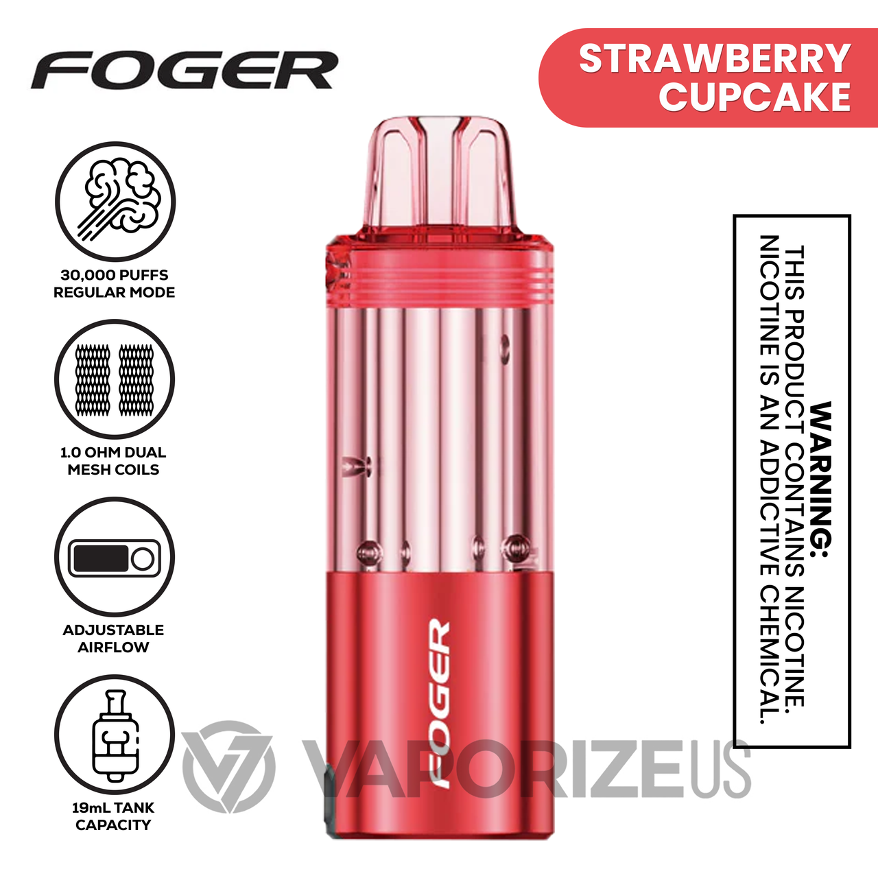 elf bar vape uk Foger Switch Pro 30K Kit – Strawberry Cupcake [TX Compliant Version] –  KLOWDZ Vapor & Smokeshop main image 0