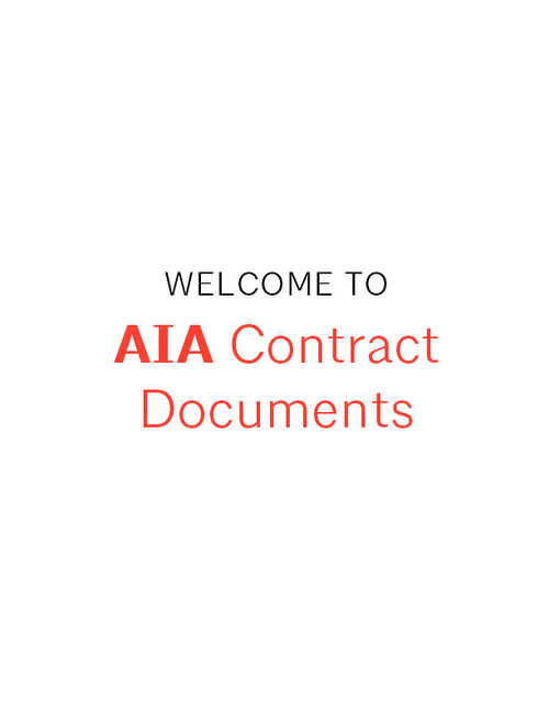 Welcome to AIA Contract Documents