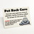 Pet Rock Info Card Front