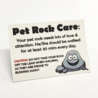 Pet Rock Info Card