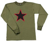 Red China Star Long Sleeve O.D. T-Shirt -61305