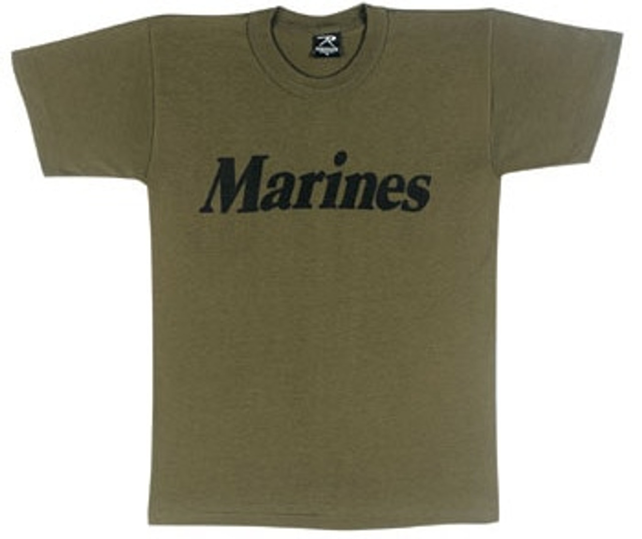 Military Olive Drab Physical Training T-Shirts Marines Logo On - 60559