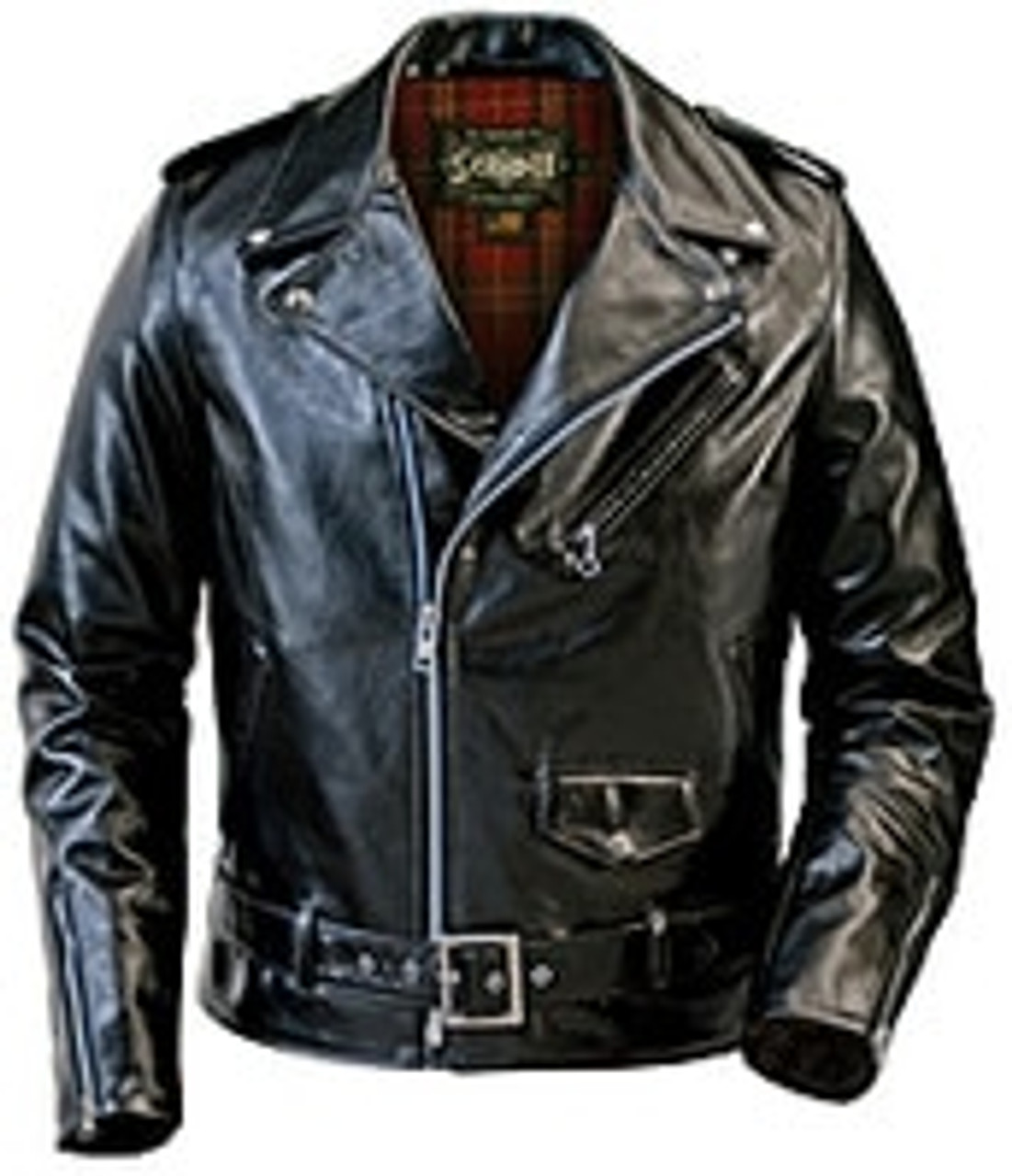 Schott Lightweight Waxy Cowhide Fited Motorcycle Jacket-626