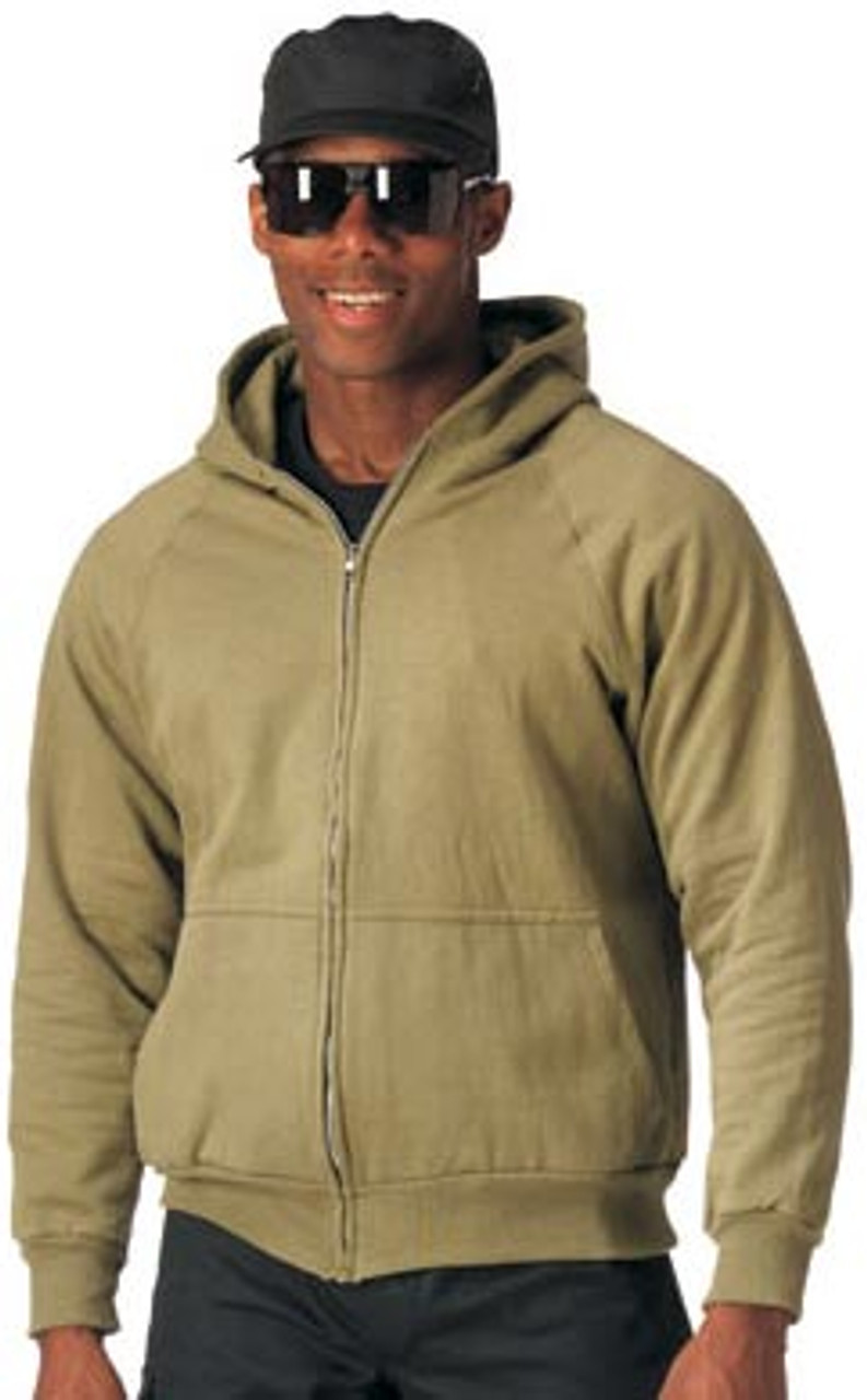 Thermal Lined Zipper Hooded Sweatshirts 6260 Doughboys Surplus