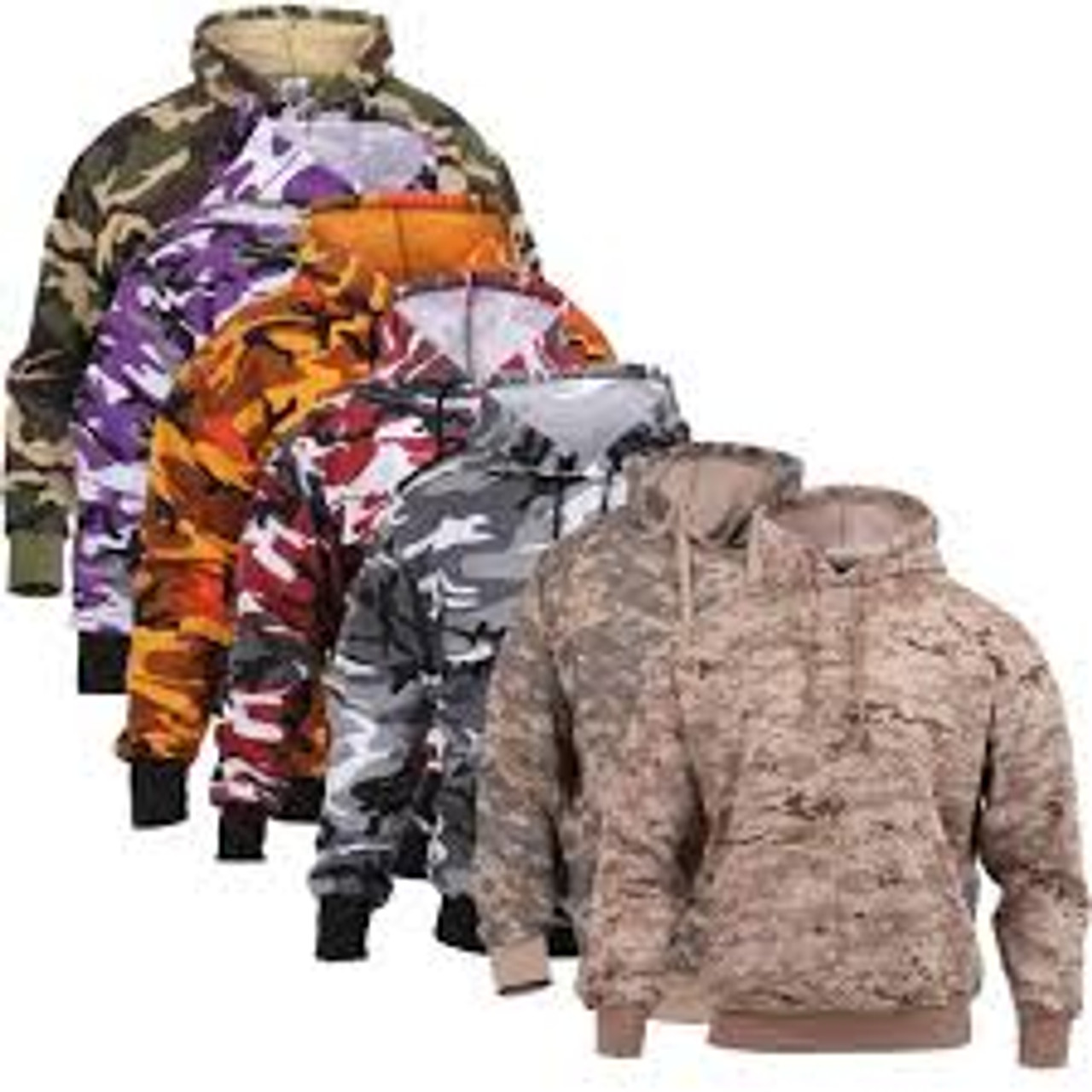 Camouflage Pullover Hooded Sweatshirt - 2XL & 3XL