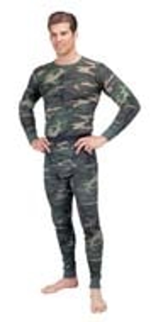 Woodland Camo Thermal Knit Top - 6104