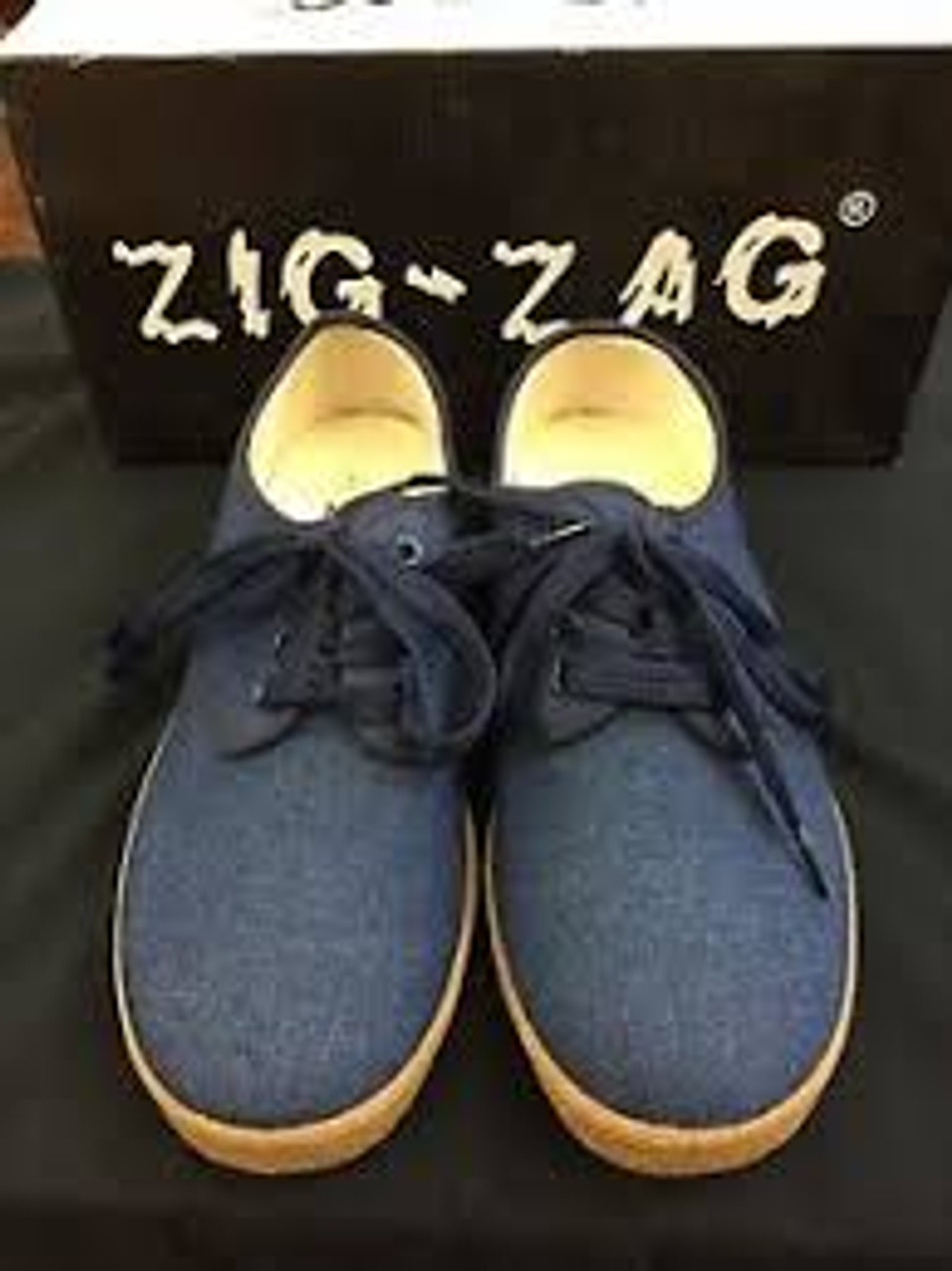 Zig Zag® Wino Shoes Blue Denim* Brown Sole* Lace Up-7271