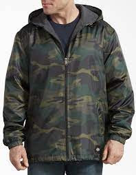 Camo Ripstop Nylon Fleece Lined Jacket 