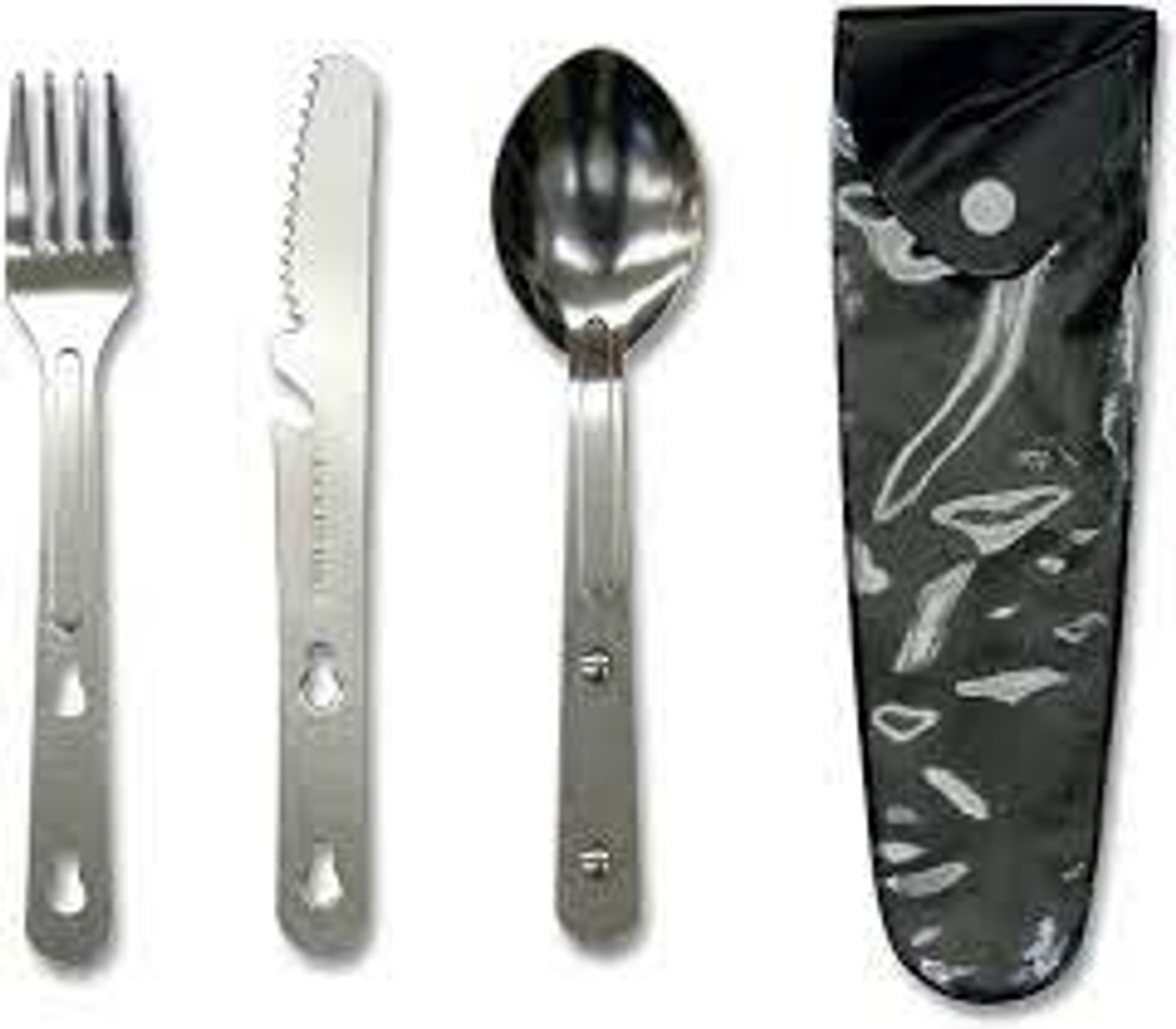 Stansport® STAINLESS STEEL KNIFE, FORK & SPOON SET-ST340-P