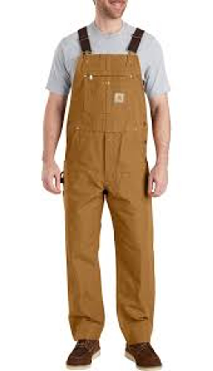 Salopette Carhartt Overall marron - Tissu Cotton Duck