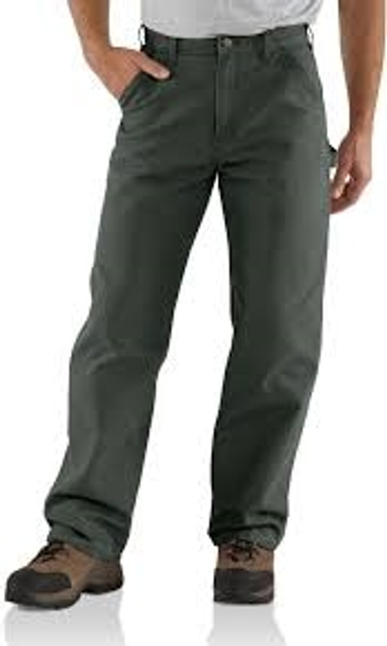 Carhartt Men's 42x34 Firm Duck Double-Front Work Dungaree Pants