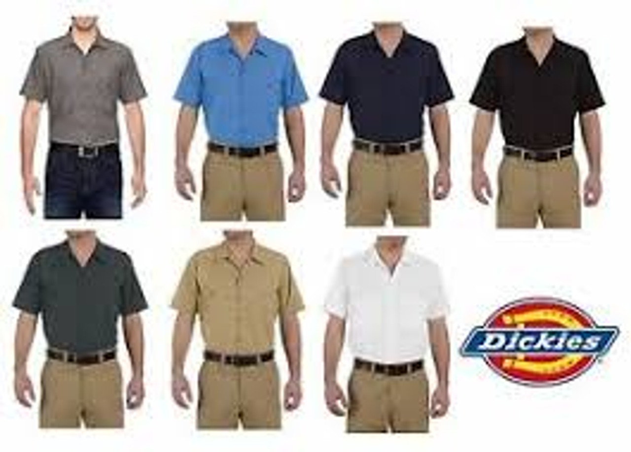 Dickies industrial short sales sleeve work shirt