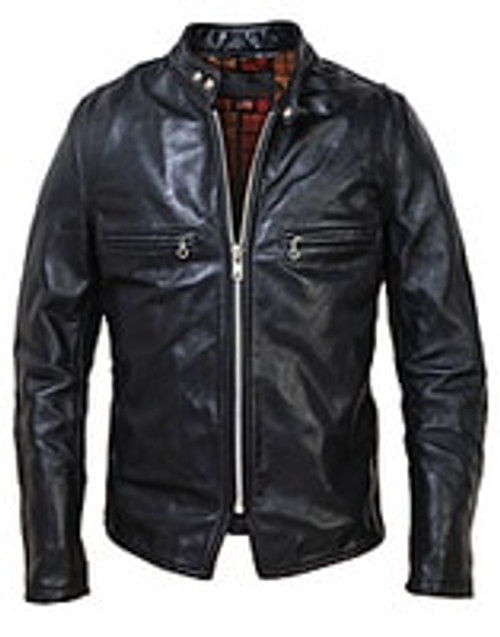 Schott Vintage Steerhide Leather Cafe Racer Motorcycle Jacket