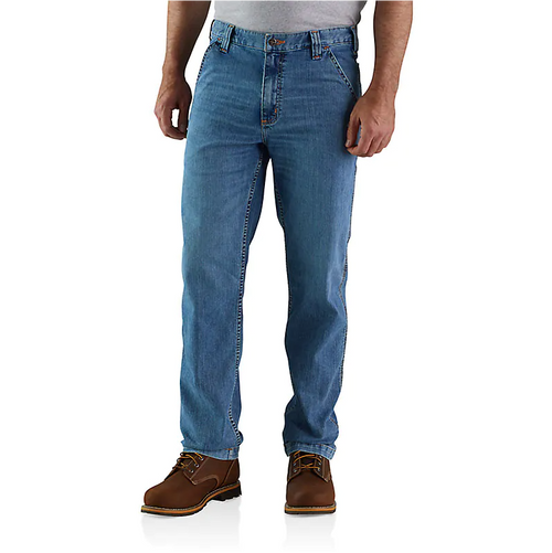 Big and Tall 14 Ounce All Cotton Baggy Jeans with Fuller Legs  and Through the Seat in Blue or Black