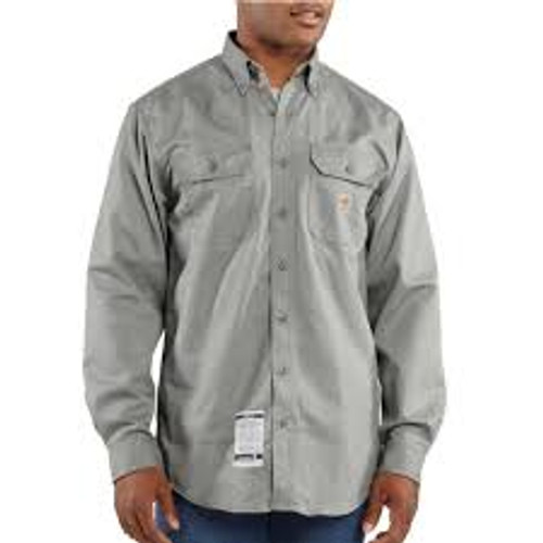 Carhartt® Flame-Resistant Twill Shirt with Pocket Flaps-FRS160