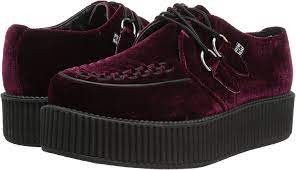 T.U.K® Burgundy Velvet Creepers-V8463 - Doughboys Surplus