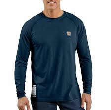 Carhartt Men's Flame-Resistant Force Cotton Long Sleeve T-Shirt, Light Gray