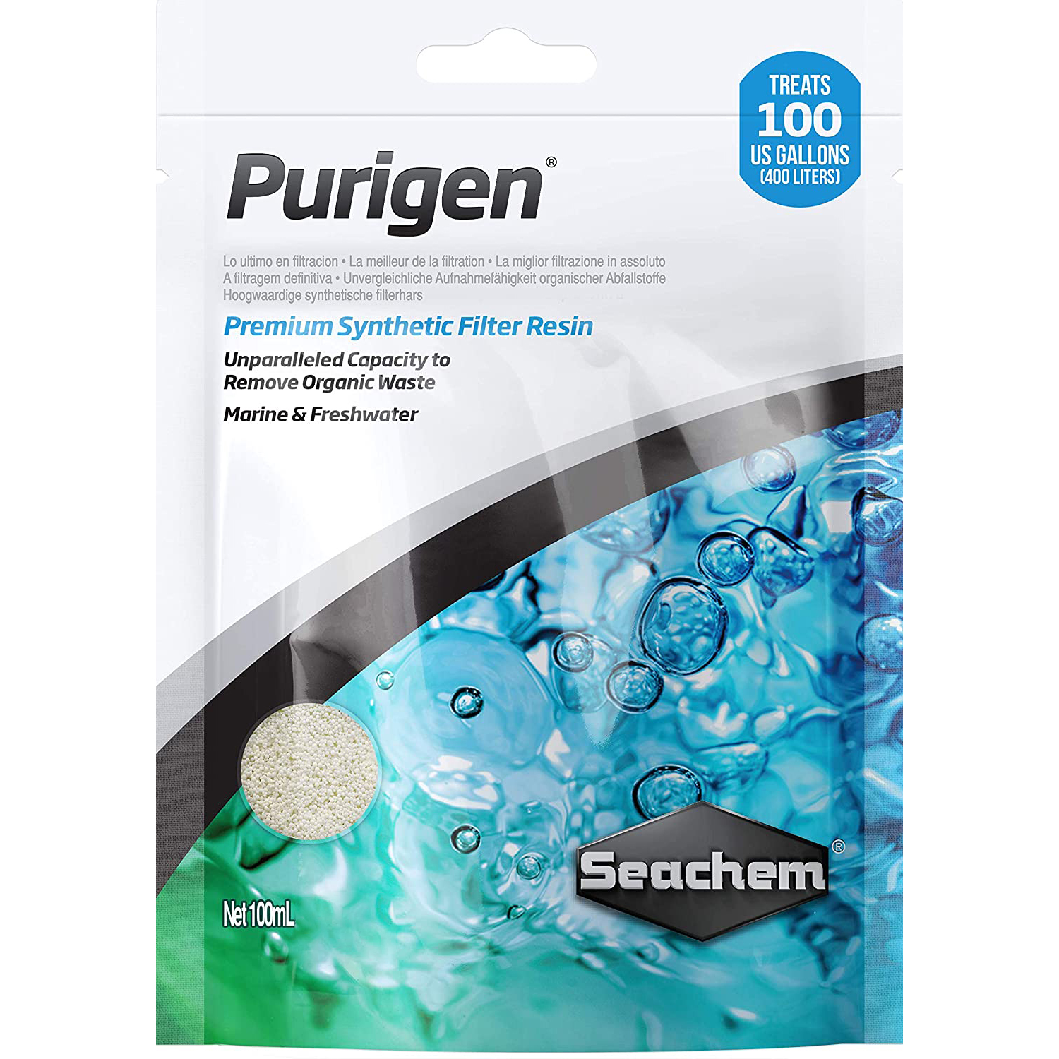 THREE PACK) Purigen Bagged (100 mL) - Seachem 