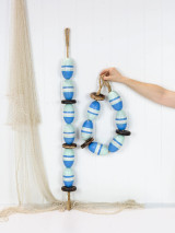 String of Oval Buoys - Blue & Mint