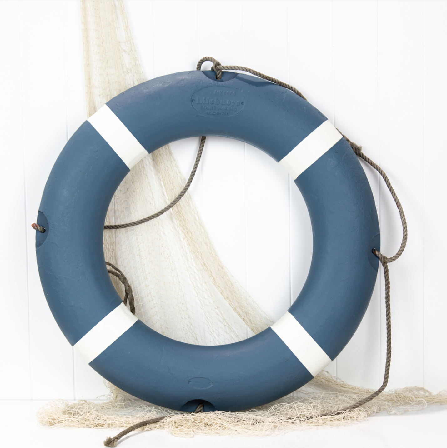 Life Ring Deep Lagoon & White #3756a