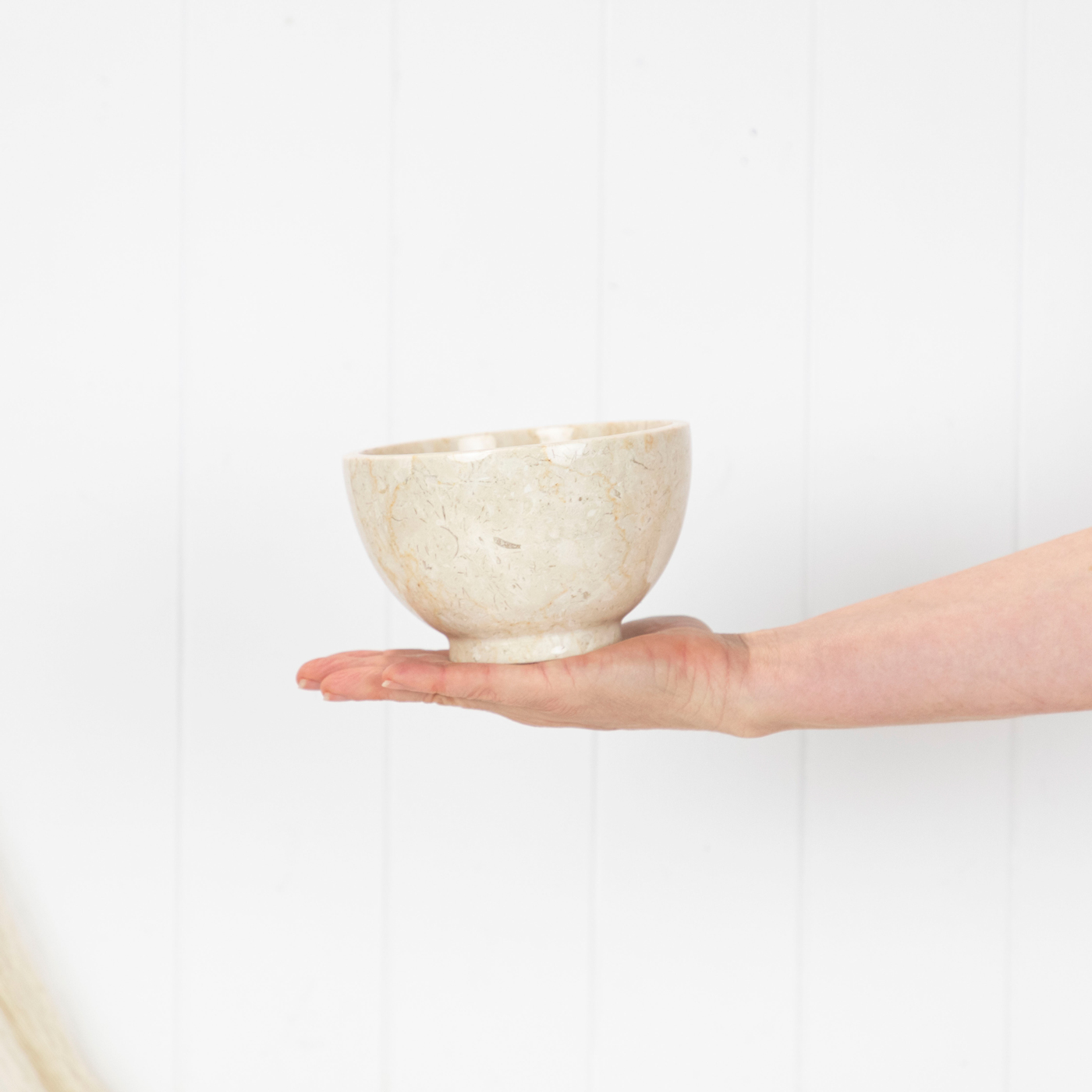 Marble Stone Bowl (M) - Cream #706