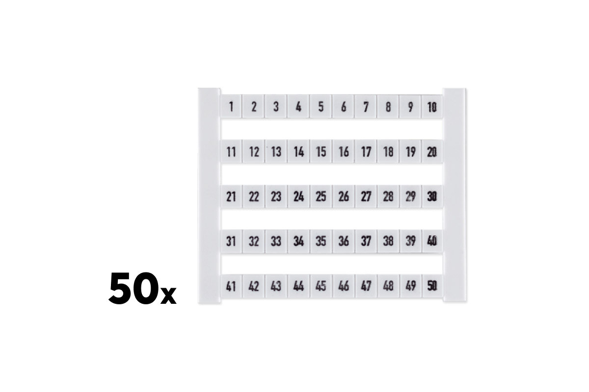 Terminal Block Labels 1-50