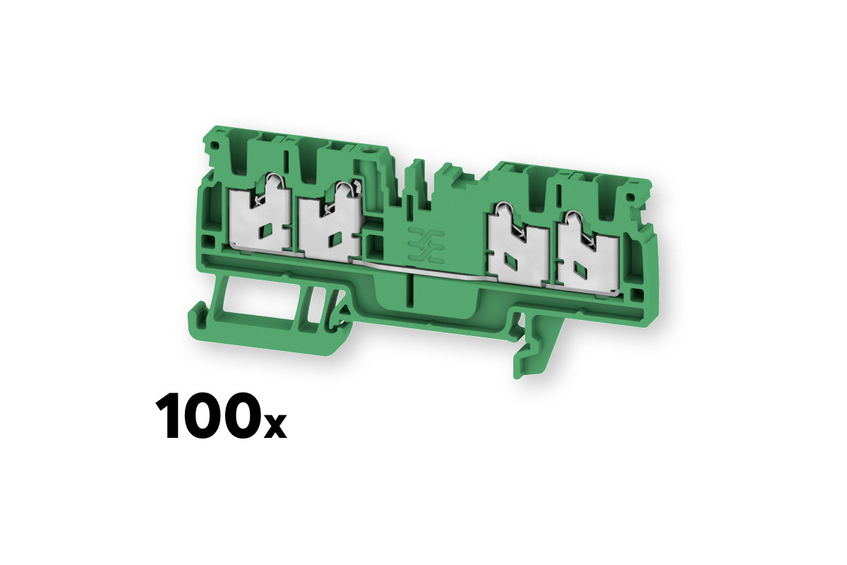 Weidmüller Feed-Through Terminal Block S4C 2,5 Green (100 pcs.)