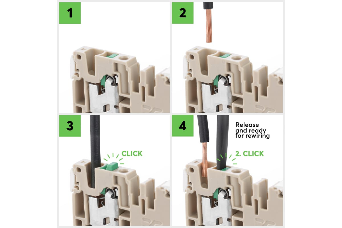 Weidmüller Feed-Through Terminal Block S4C 2,5 White (100 pcs.)