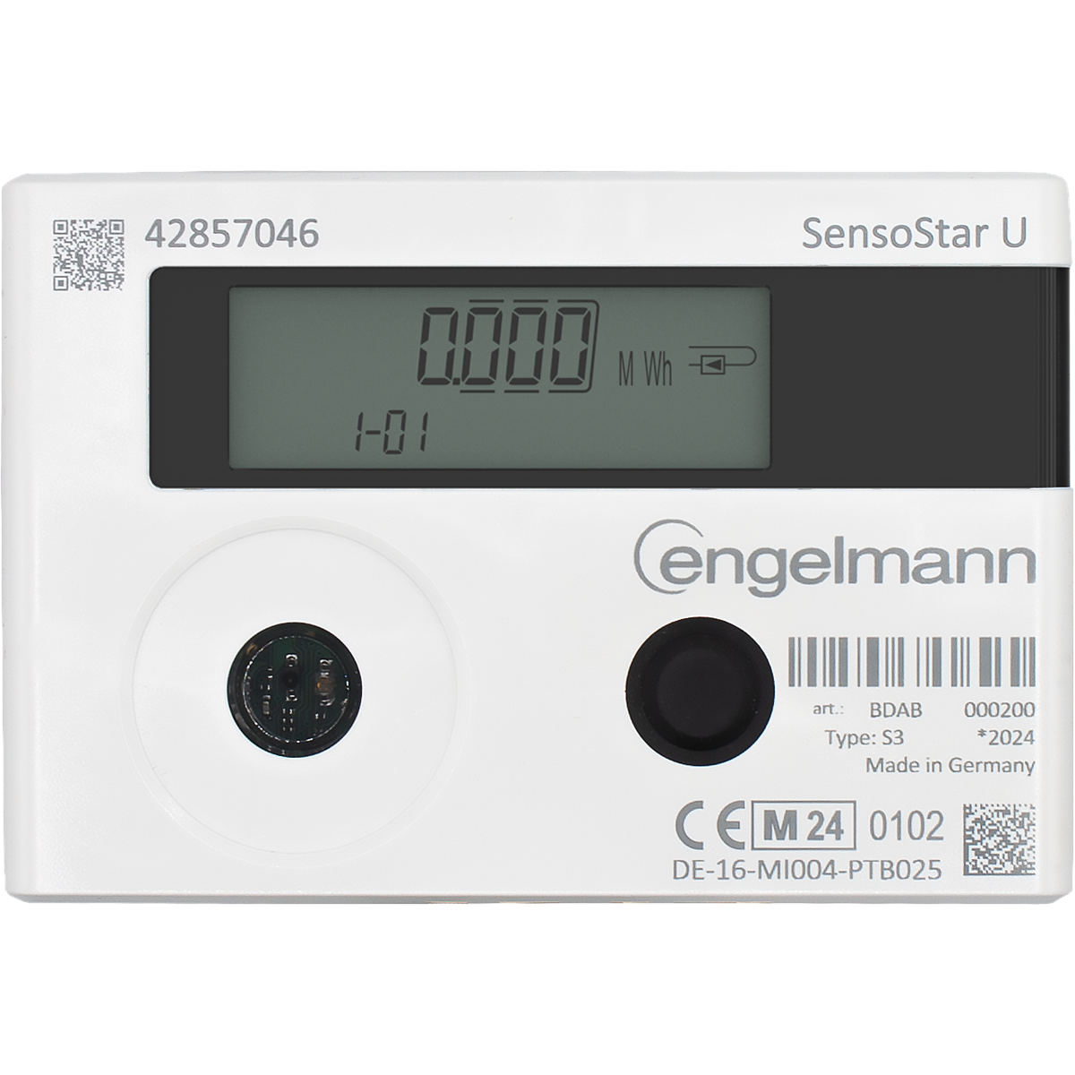 Engelmann SensoStar U Heat Meter LoRaWAN – Qp 1,5 G¾" 110mm PT1000 TS46mm Battery