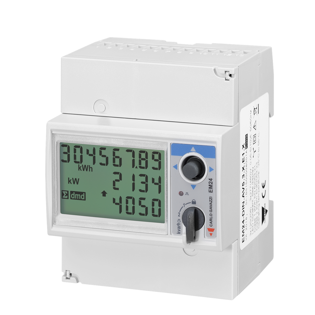 Carlo Gavazzi EM24PFB Electricity Meter wM-Bus(e1) – 1-Phase Direct measurement 65A