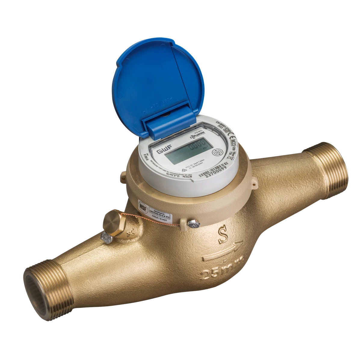 GWF MTKe Cold Water Meter wM-Bus LoRaWAN – Q3 25 DN50 G2⅜"B 300mm Horizontal