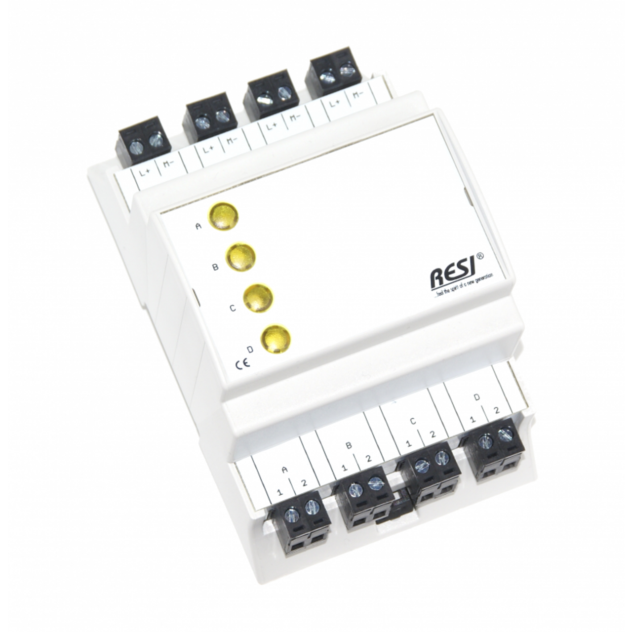 Signal module, DIN ISO16484, VDI 3814 manual operation interface, 4 LEDs in GELB