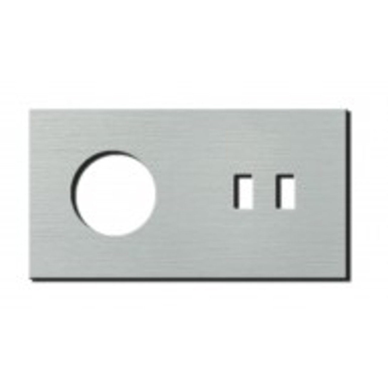 Socket - 2 gang - power + USB outlet - brushed aluminium