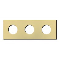 Socket - 3 gang - power outlet - brushed brass