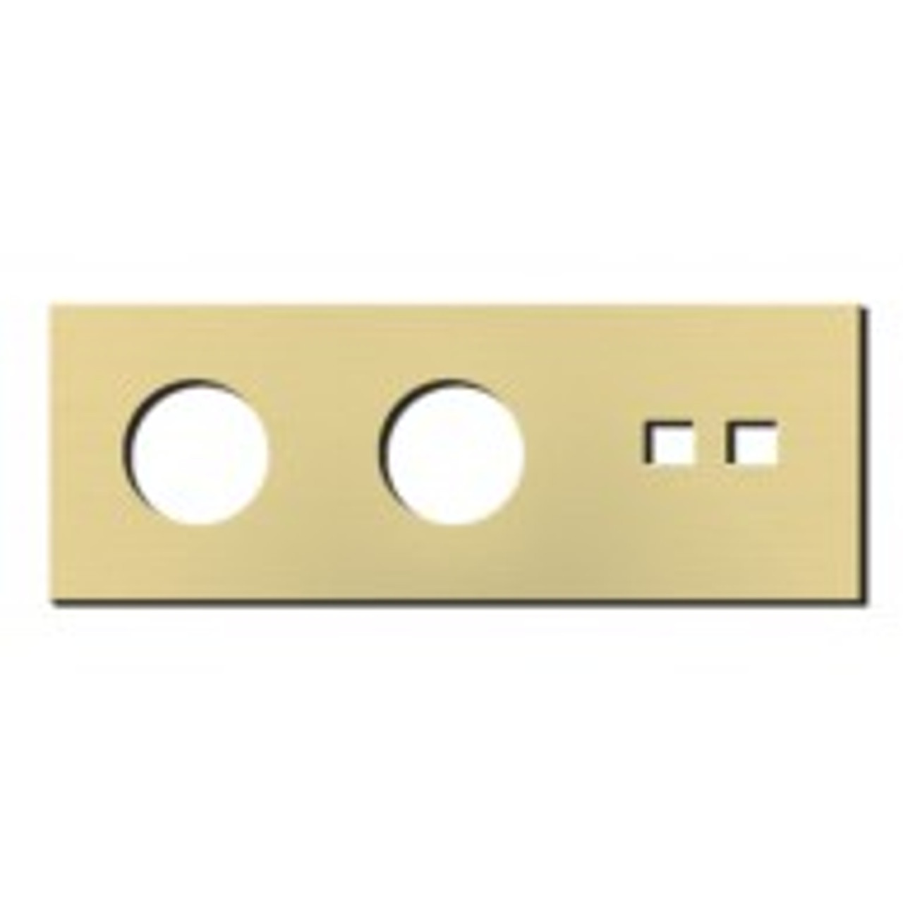 Socket - 3 gang - power + RJ45 outlet - brushed brass