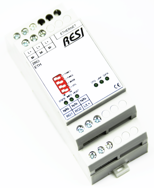 Ultra slim IO module, 1 relay output, MODBUS/TCP server, ASCII Protocol, Ethernet 10/100MBit, 12..48V=