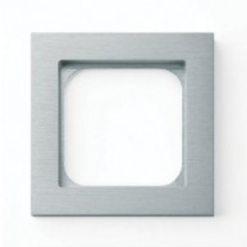 Frame - 1 gang - brushed aluminium