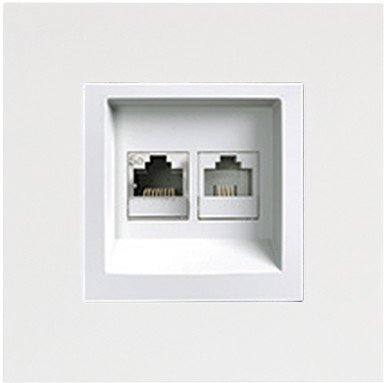 White Rj11 ASF WHITE RJ11-RJ45 WITHOUT FRAME - SmartOne
