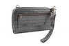Leather Crossbody RFID Cell Phone Wallet Purse (Croco)