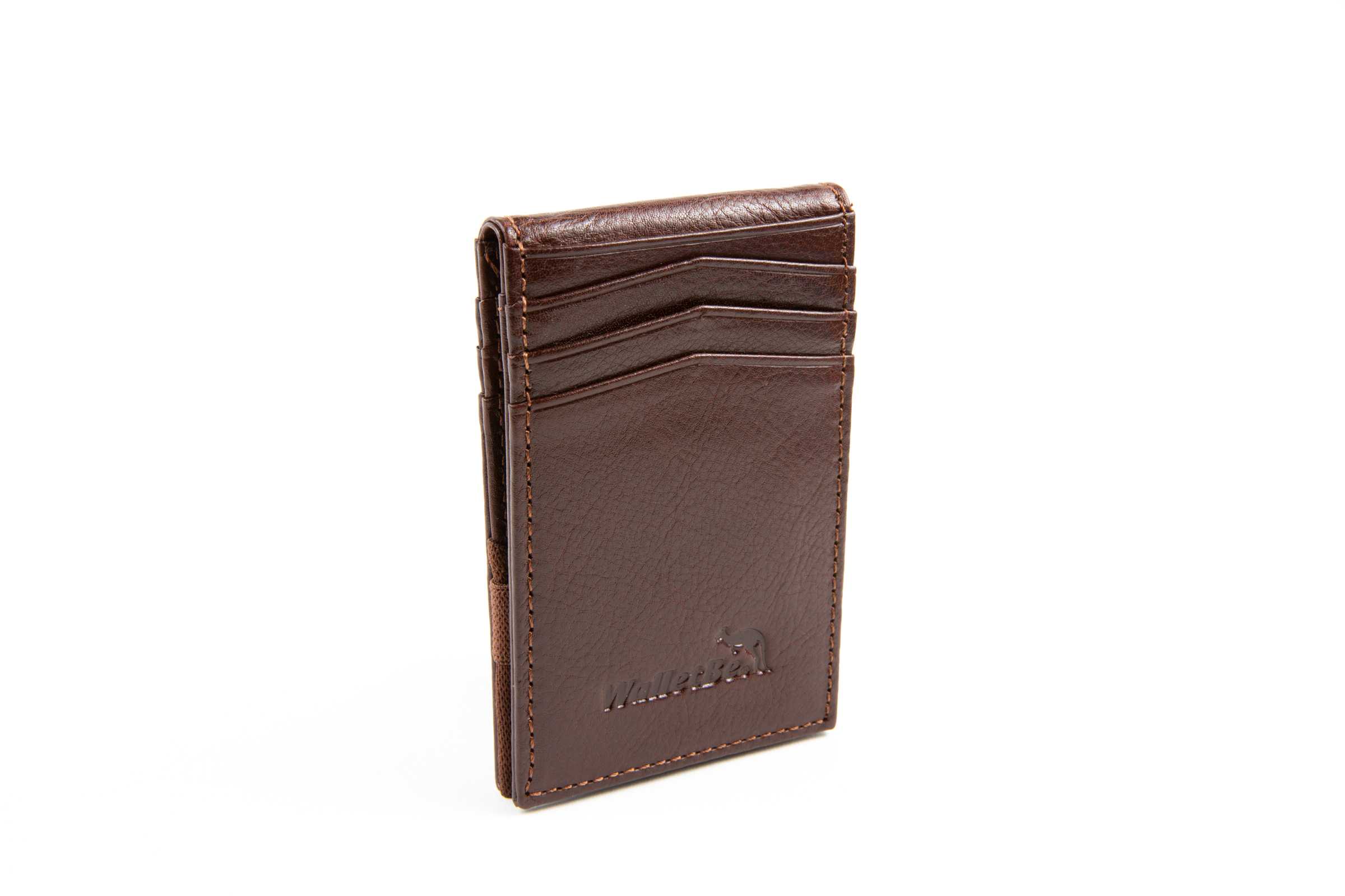 WalletBe Original Front Pocket Wallet Leather Inner ID RFID