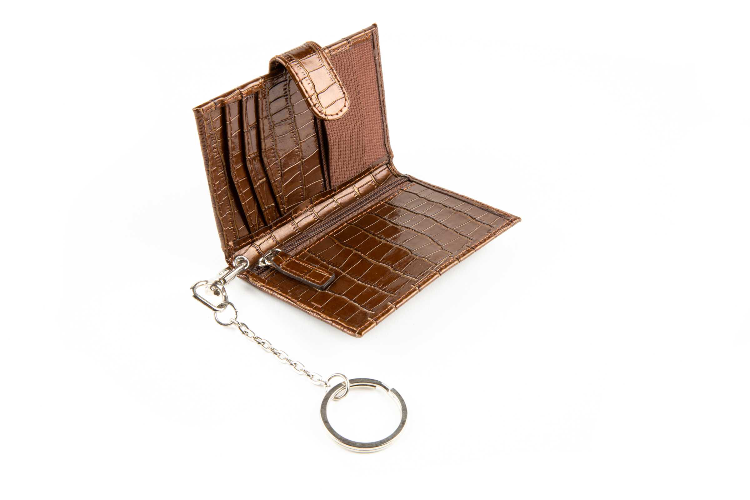 Leather Keychain Wallet – brown